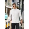 imageCOOFANDY Mens Mock Turtleneck Sweater Long Sleeve Half Neck Pullover Thermal Casual Ribbed High Neck Pullover SweaterWhite