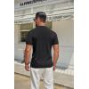 imageCOOFANDY Mens Mock Turtleneck Sweater Short Sleeve Casual Knitted TShirts Thermal Tops Solid Basic TeeBlack