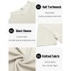 imageCOOFANDY Mens Mock Turtleneck Sweater Short Sleeve Casual Knitted TShirts Thermal Tops Solid Basic TeeCream White