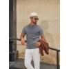 imageCOOFANDY Mens Mock Turtleneck Sweater Short Sleeve Casual Knitted TShirts Thermal Tops Solid Basic TeeDark Grey
