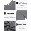imageCOOFANDY Mens Mock Turtleneck Sweater Short Sleeve Casual Knitted TShirts Thermal Tops Solid Basic TeeDark Grey