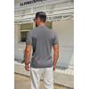 imageCOOFANDY Mens Mock Turtleneck Sweater Short Sleeve Casual Knitted TShirts Thermal Tops Solid Basic TeeDark Grey