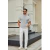 imageCOOFANDY Mens Mock Turtleneck Sweater Short Sleeve Casual Knitted TShirts Thermal Tops Solid Basic TeeLight Grey