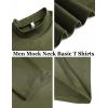 imageCOOFANDY Mens Mock Turtleneck TShirts Long Sleeve Solid Color Tees Shirts Basic Casual Slim Fit Pullover T ShirtsArmy Green