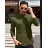 imageCOOFANDY Mens Mock Turtleneck TShirts Long Sleeve Solid Color Tees Shirts Basic Casual Slim Fit Pullover T ShirtsArmy Green