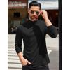 imageCOOFANDY Mens Mock Turtleneck TShirts Long Sleeve Solid Color Tees Shirts Basic Casual Slim Fit Pullover T ShirtsBlack