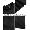 imageCOOFANDY Mens Mock Turtleneck TShirts Long Sleeve Solid Color Tees Shirts Basic Casual Slim Fit Pullover T ShirtsBlack