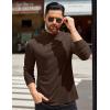imageCOOFANDY Mens Mock Turtleneck TShirts Long Sleeve Solid Color Tees Shirts Basic Casual Slim Fit Pullover T ShirtsBrown