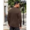 imageCOOFANDY Mens Mock Turtleneck TShirts Long Sleeve Solid Color Tees Shirts Basic Casual Slim Fit Pullover T ShirtsBrown