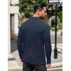 imageCOOFANDY Mens Mock Turtleneck TShirts Long Sleeve Solid Color Tees Shirts Basic Casual Slim Fit Pullover T ShirtsDark Blue