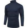 imageCOOFANDY Mens Mock Turtleneck TShirts Long Sleeve Solid Color Tees Shirts Basic Casual Slim Fit Pullover T ShirtsDark Blue