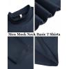 imageCOOFANDY Mens Mock Turtleneck TShirts Long Sleeve Solid Color Tees Shirts Basic Casual Slim Fit Pullover T ShirtsDark Blue