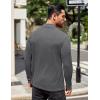 imageCOOFANDY Mens Mock Turtleneck TShirts Long Sleeve Solid Color Tees Shirts Basic Casual Slim Fit Pullover T ShirtsDark Grey
