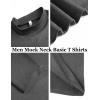 imageCOOFANDY Mens Mock Turtleneck TShirts Long Sleeve Solid Color Tees Shirts Basic Casual Slim Fit Pullover T ShirtsDark Grey