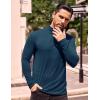 imageCOOFANDY Mens Mock Turtleneck TShirts Long Sleeve Solid Color Tees Shirts Basic Casual Slim Fit Pullover T ShirtsDeep Blue