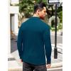 imageCOOFANDY Mens Mock Turtleneck TShirts Long Sleeve Solid Color Tees Shirts Basic Casual Slim Fit Pullover T ShirtsDeep Blue