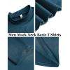 imageCOOFANDY Mens Mock Turtleneck TShirts Long Sleeve Solid Color Tees Shirts Basic Casual Slim Fit Pullover T ShirtsDeep Blue