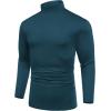 imageCOOFANDY Mens Mock Turtleneck TShirts Long Sleeve Solid Color Tees Shirts Basic Casual Slim Fit Pullover T ShirtsDeep Blue