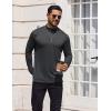 imageCOOFANDY Mens Mock Turtleneck TShirts Long Sleeve Solid Color Tees Shirts Basic Casual Slim Fit Pullover T ShirtsDeep Grey