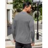 imageCOOFANDY Mens Mock Turtleneck TShirts Long Sleeve Solid Color Tees Shirts Basic Casual Slim Fit Pullover T ShirtsLight Grey