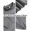 imageCOOFANDY Mens Mock Turtleneck TShirts Long Sleeve Solid Color Tees Shirts Basic Casual Slim Fit Pullover T ShirtsLight Grey