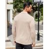 imageCOOFANDY Mens Mock Turtleneck TShirts Long Sleeve Solid Color Tees Shirts Basic Casual Slim Fit Pullover T ShirtsLight Khaki
