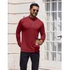 imageCOOFANDY Mens Mock Turtleneck TShirts Long Sleeve Solid Color Tees Shirts Basic Casual Slim Fit Pullover T ShirtsRed