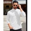 imageCOOFANDY Mens Mock Turtleneck TShirts Long Sleeve Solid Color Tees Shirts Basic Casual Slim Fit Pullover T ShirtsWhite