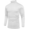imageCOOFANDY Mens Mock Turtleneck TShirts Long Sleeve Solid Color Tees Shirts Basic Casual Slim Fit Pullover T ShirtsWhite