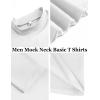 imageCOOFANDY Mens Mock Turtleneck TShirts Long Sleeve Solid Color Tees Shirts Basic Casual Slim Fit Pullover T ShirtsWhite