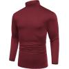 imageCOOFANDY Mens Mock Turtleneck TShirts Long Sleeve Solid Color Tees Shirts Basic Casual Slim Fit Pullover T ShirtsWine Red