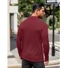 imageCOOFANDY Mens Mock Turtleneck TShirts Long Sleeve Solid Color Tees Shirts Basic Casual Slim Fit Pullover T ShirtsWine Red