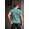 imageCOOFANDY Mens Muscle T Shirts Stretch Short Sleeve V Neck Bodybuilding Workout Tee Shirts Ribbed Knit ShirtLight Green