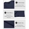 imageCOOFANDY Mens Muscle T Shirts Stretch Short Sleeve V Neck Bodybuilding Workout Tee Shirts Ribbed Knit ShirtNavy Blue