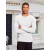 imageCOOFANDY Mens Muscle TShirt Slim Fit Long Sleeve Henley Shirts Casual Gym Workout Athletic Tee ShirtsWhite