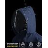 imageCOOFANDY Mens Packable Rain Jacket Lightweight Waterproof Raincoat with Hood Travel Hiking Golf WindbreakerDark Blue