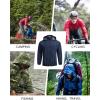 imageCOOFANDY Mens Packable Rain Jacket Lightweight Waterproof Raincoat with Hood Travel Hiking Golf WindbreakerDark Blue