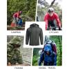 imageCOOFANDY Mens Packable Rain Jacket Lightweight Waterproof Raincoat with Hood Travel Hiking Golf WindbreakerDark Gray