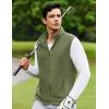 imageCOOFANDY Mens Polar Fleece Vest Lightweight Sleeveless Zip Up Jacket Casual Outerwear Outdoor Golf VestsArmy Green