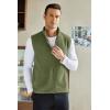 imageCOOFANDY Mens Polar Fleece Vest Lightweight Sleeveless Zip Up Jacket Casual Outerwear Outdoor Golf VestsArmy Green