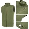 imageCOOFANDY Mens Polar Fleece Vest Lightweight Sleeveless Zip Up Jacket Casual Outerwear Outdoor Golf VestsArmy Green