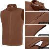 imageCOOFANDY Mens Polar Fleece Vest Lightweight Sleeveless Zip Up Jacket Casual Outerwear Outdoor Golf VestsBaked Clay
