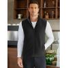 imageCOOFANDY Mens Polar Fleece Vest Lightweight Sleeveless Zip Up Jacket Casual Outerwear Outdoor Golf VestsBlack