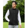 imageCOOFANDY Mens Polar Fleece Vest Lightweight Sleeveless Zip Up Jacket Casual Outerwear Outdoor Golf VestsBlack