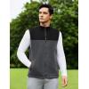 imageCOOFANDY Mens Polar Fleece Vest Lightweight Sleeveless Zip Up Jacket Casual Outerwear Outdoor Golf VestsBlackCharcoal