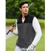 imageCOOFANDY Mens Polar Fleece Vest Lightweight Sleeveless Zip Up Jacket Casual Outerwear Outdoor Golf VestsBlackCharcoal