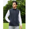 imageCOOFANDY Mens Polar Fleece Vest Lightweight Sleeveless Zip Up Jacket Casual Outerwear Outdoor Golf VestsDark Blue