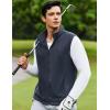 imageCOOFANDY Mens Polar Fleece Vest Lightweight Sleeveless Zip Up Jacket Casual Outerwear Outdoor Golf VestsDark Blue