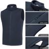 imageCOOFANDY Mens Polar Fleece Vest Lightweight Sleeveless Zip Up Jacket Casual Outerwear Outdoor Golf VestsDark Blue