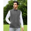 imageCOOFANDY Mens Polar Fleece Vest Lightweight Sleeveless Zip Up Jacket Casual Outerwear Outdoor Golf VestsDark Grey